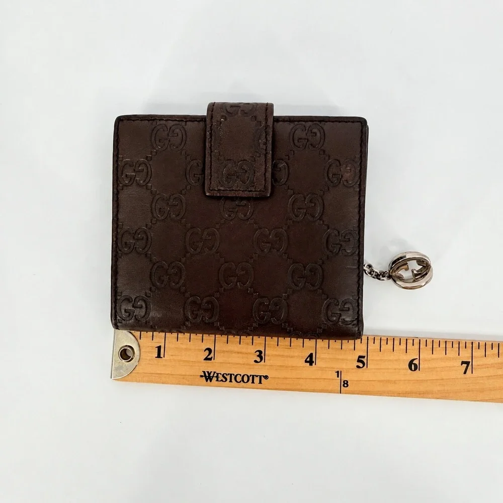 Gucci Wallet Mens Brown Guccissima Leather GG Monogram Bifold Luxury Charm